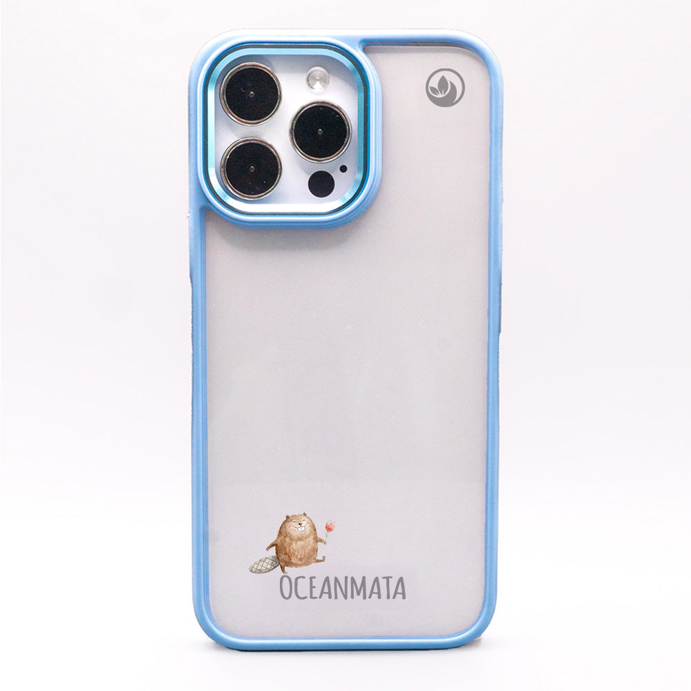 iPhone 11 pro Hülle - Biber blau - "BeaverBliss" - nachhaltig
