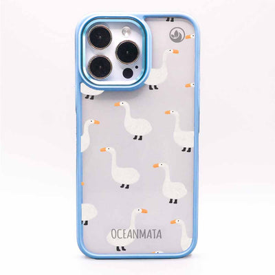 iPhone 15 pro Hülle -  gans blau - "Goose Fella" - nachhaltig