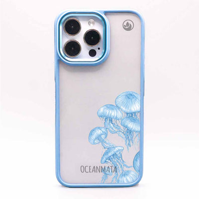 iPhone 15 pro Hülle -  qualle blau - "Jellies" - nachhaltig