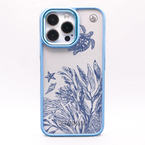 iPhone 12 pro / iPhone 12 case - turtles blue - "Silent Wave" - ​​sustainable