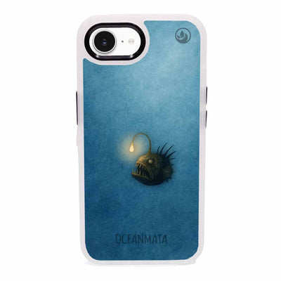 iPhone 16e/17e Case - Anglerfish blue - "Sour" - sustainable