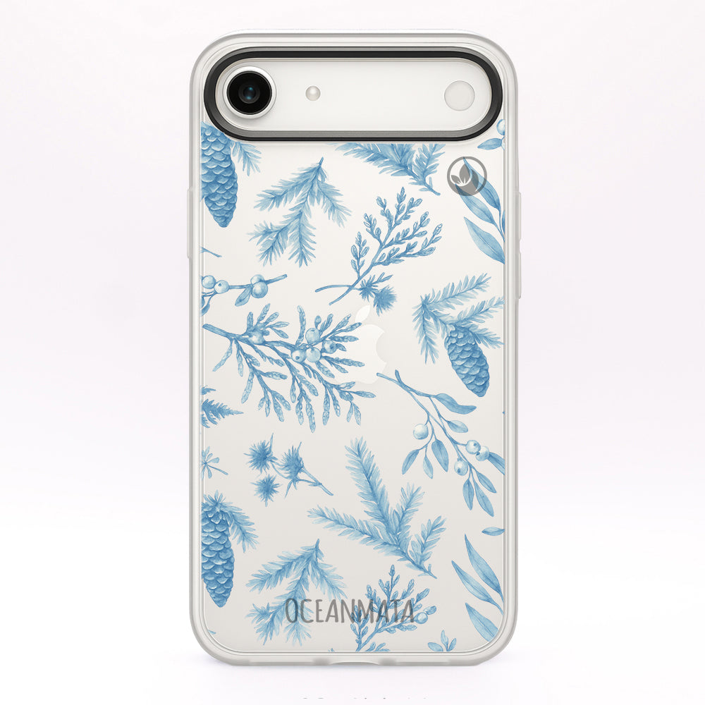 iPhone 17 Air Hülle - Winterwald blau - "BluePine" - nachhaltig