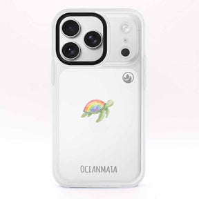 iPhone 17 pro Hülle - Schildkröte blau - "Queertle" - nachhaltig