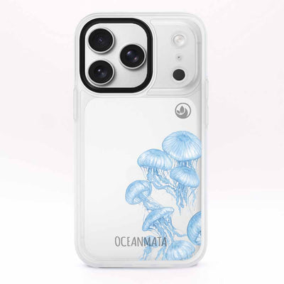iPhone 17 Pro Case - Jellyfish Blue - "Jellies" - Sustainable