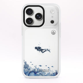 iPhone 17 pro max Hülle - Taucher blau - "DeepDive" - nachhaltig