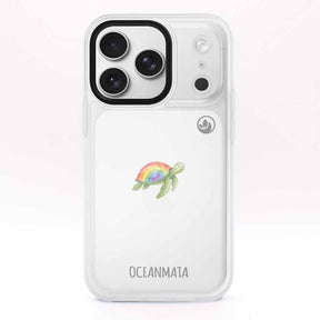 iPhone 17 pro Hülle - Schildkröte blau - "Queertle" - nachhaltig