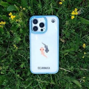iPhone 14 Hülle - Axlotl blau - "Axl" - nachhaltig