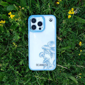 iPhone 13 Hülle -  qualle blau - "Jellies" - nachhaltig