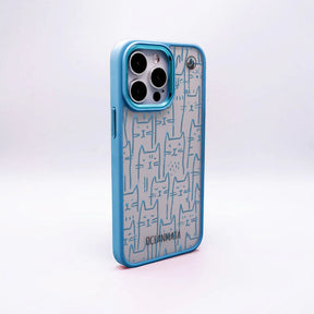 iPhone 17 Air Hülle - Katzen blau - "miau" - nachhaltig