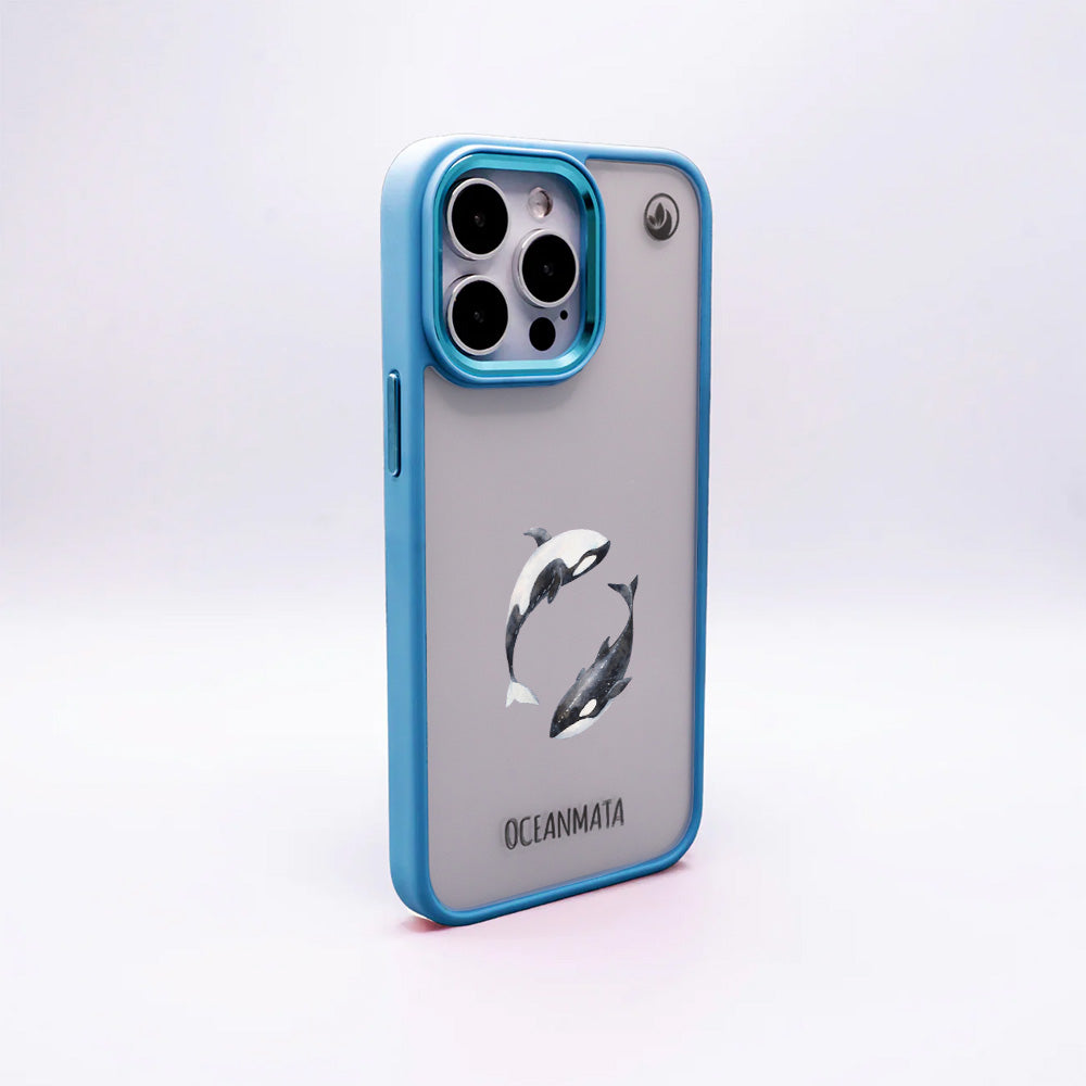 iPhone 15 pro Hülle - Orca blau - "OrcaFlow" - nachhaltig