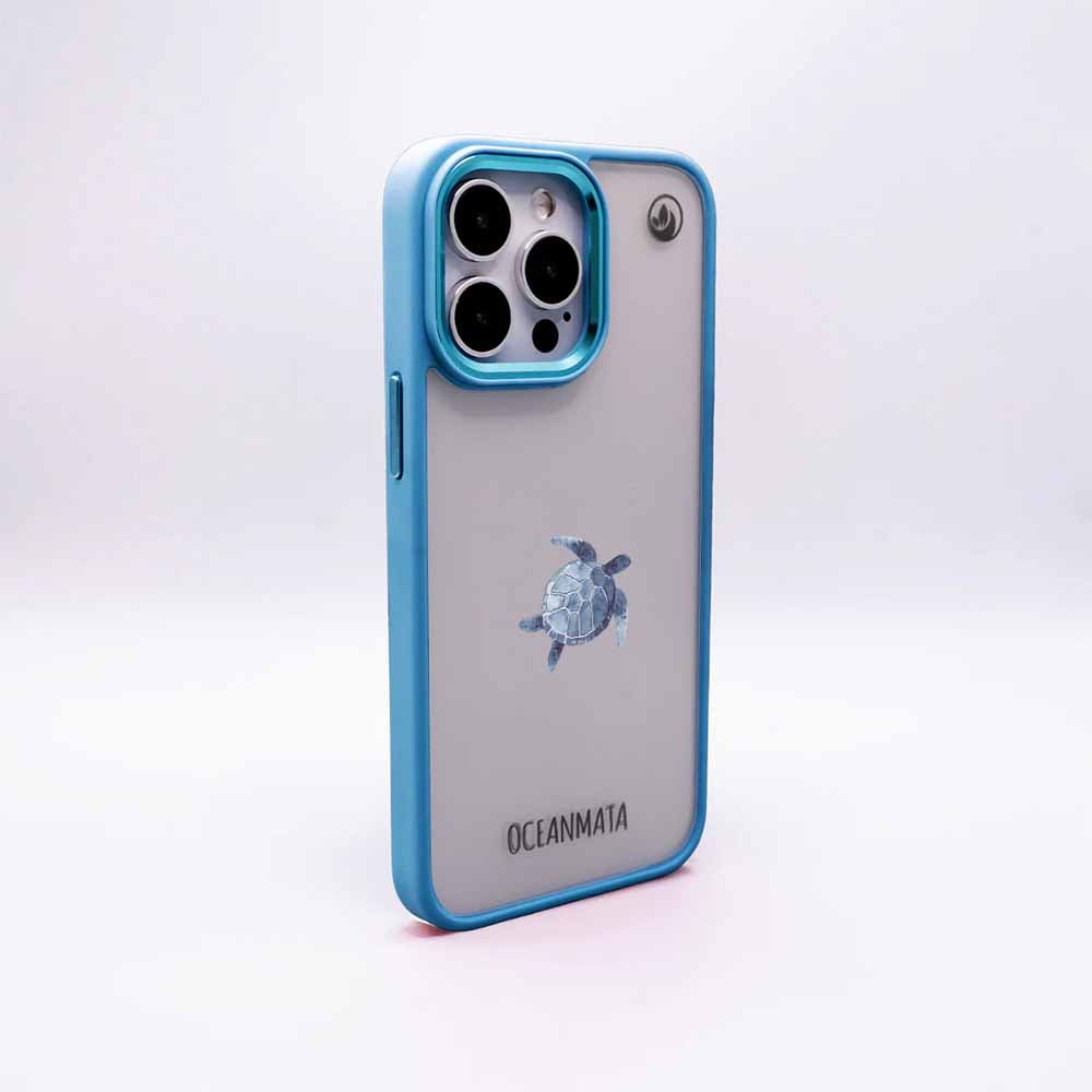 iPhone 13 pro max Hülle - Turtle blau - "Shellie" - nachhaltig