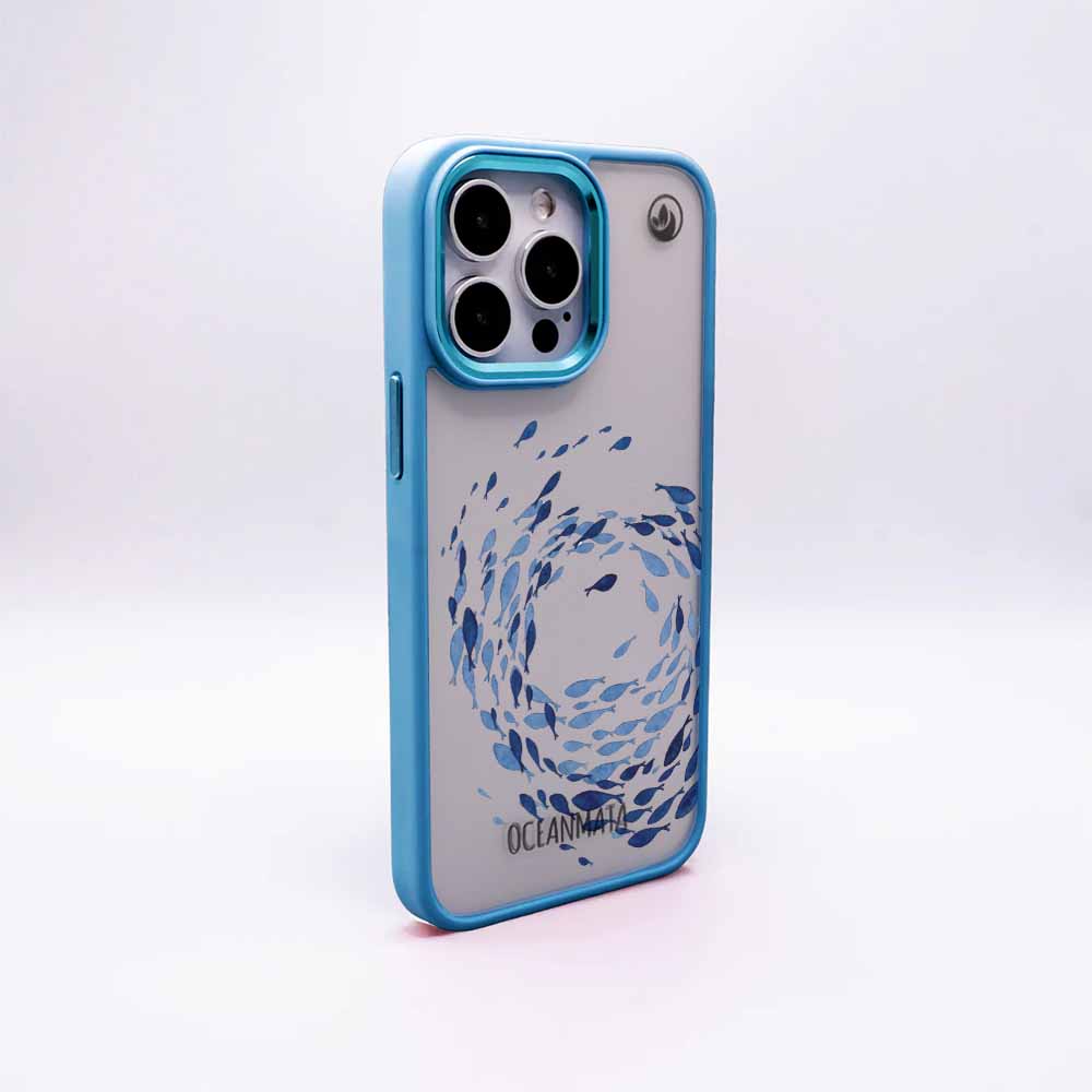 iPhone 17 pro Hülle - Schwarm blau - "Swarmin" - nachhaltig