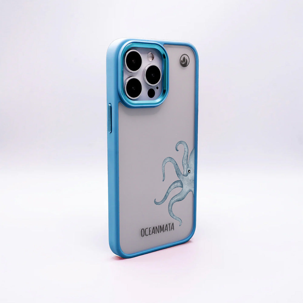 iPhone 12 pro / iPhone 12 Hülle - Oktopus blau - "TentacleTheory" - nachhaltig