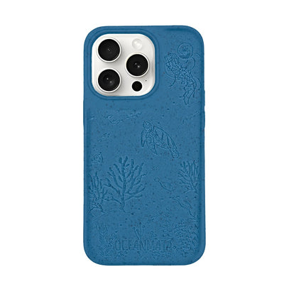 iPhone 15 pro max case 'TURTLE Family' - blue - sustainable