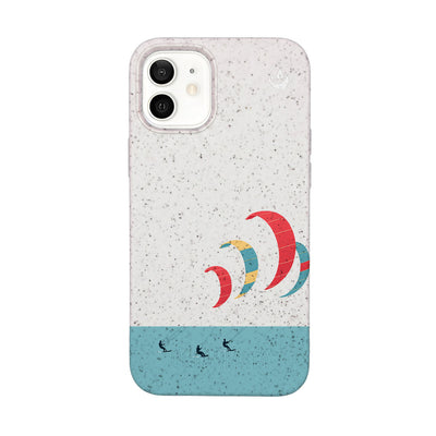 iPhone 12 mini Case - Kite White - "Kitesurf" - Sustainable