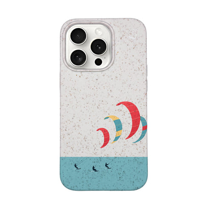 iPhone 15 Pro Case - Kite White - "Kitesurf" - Sustainable