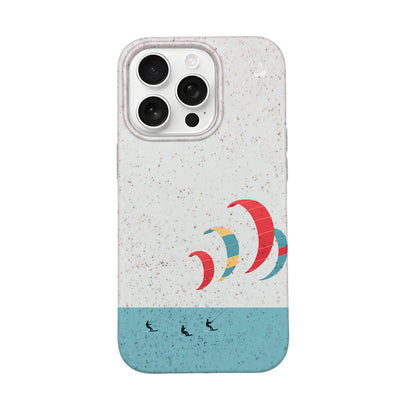 iPhone 16 Pro Case - Kite white - "Kitesurf" - sustainable