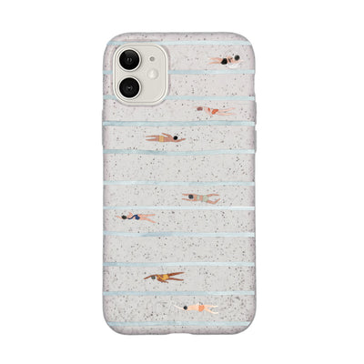 iPhone 11 Case - Swimming White - "lapflow" - sustainable