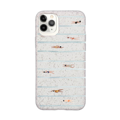 iPhone 11 Pro Case - Swimming White - "lapflow" - sustainable