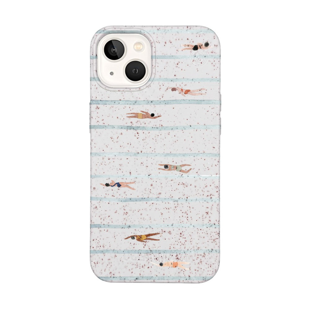 iPhone 13 Case - Swimming White - "lapflow" - sustainable
