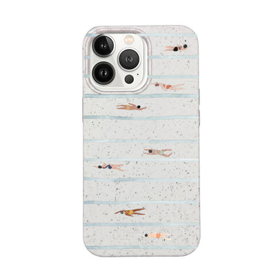 iPhone 13 Pro Case - Swimming White - "lapflow" - sustainable