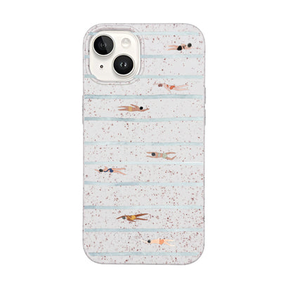 iPhone 14 Case - Swimming White - "lapflow" - sustainable