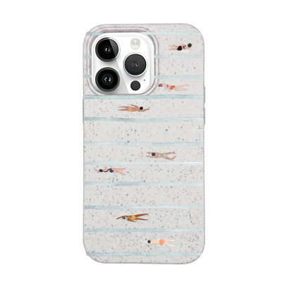 iPhone 14 Pro Case - Swimming White - "lapflow" - sustainable