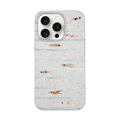 iPhone 15 Pro Case - Swimming White - "lapflow" - sustainable