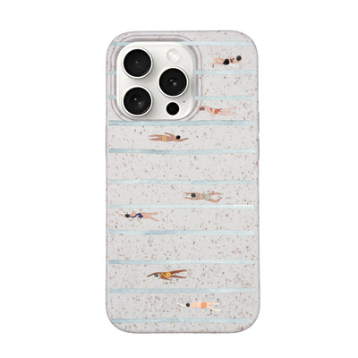 iPhone 15 Pro Max Case - Swimming White - "lapflow" - sustainable