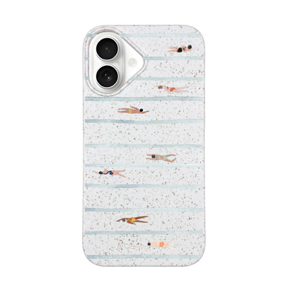 iPhone 16 Case - Swimming White - "lapflow" - sustainable