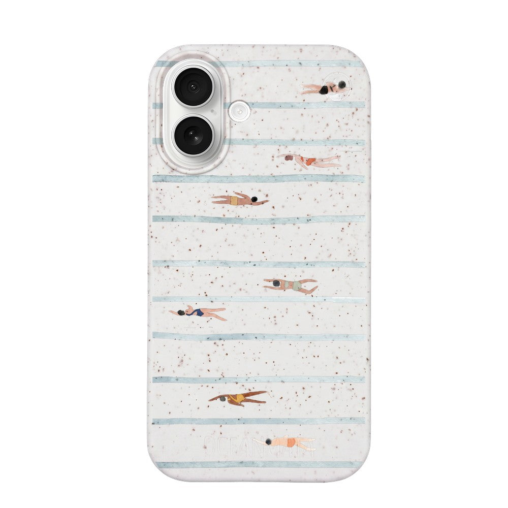 iPhone 17 Case - Swimming White - "lapflow" - sustainable
