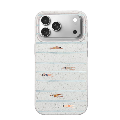 iPhone 17 Pro Case - Swimming White - "lapflow" - sustainable