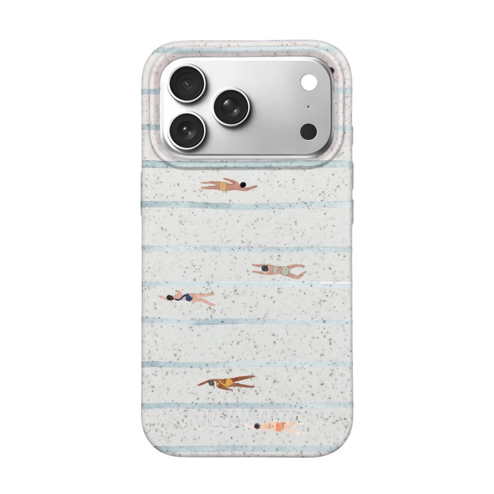 iPhone 17 Pro Max Case - Swimming White - "lapflow" - sustainable