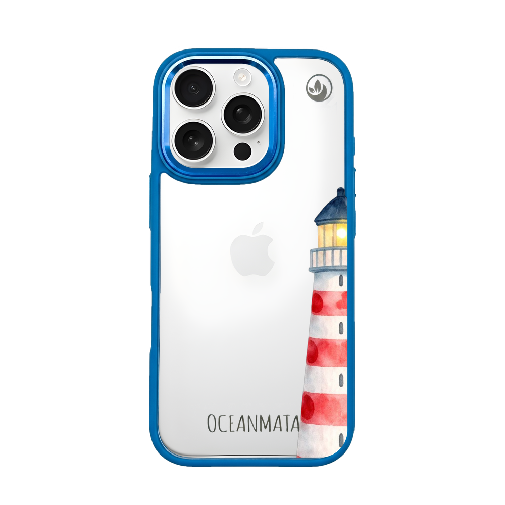iPhone 16 pro max Hülle - Leuchtturm blau - "Lighthouse" - nachhaltig
