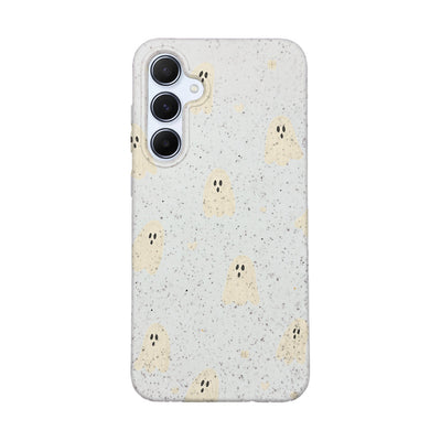 Samsung A55 Case - Ghost White - "LittleGhost" - sustainable
