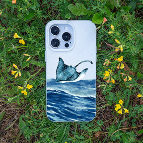 Biologisch abbaubare Handyhülle iPhone 14 pro Mantawave — kompostierbar — Bonus