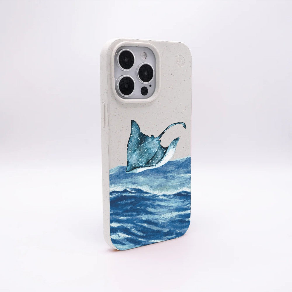iPhone 11 Case - white Manta - "Manta Wave" - ​​sustainable