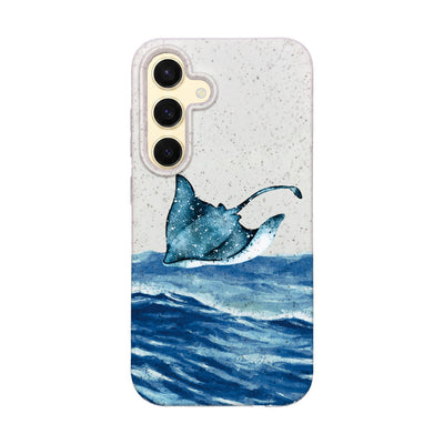 Samsung S24 Case - white Manta - "Manta Wave" - sustainable
