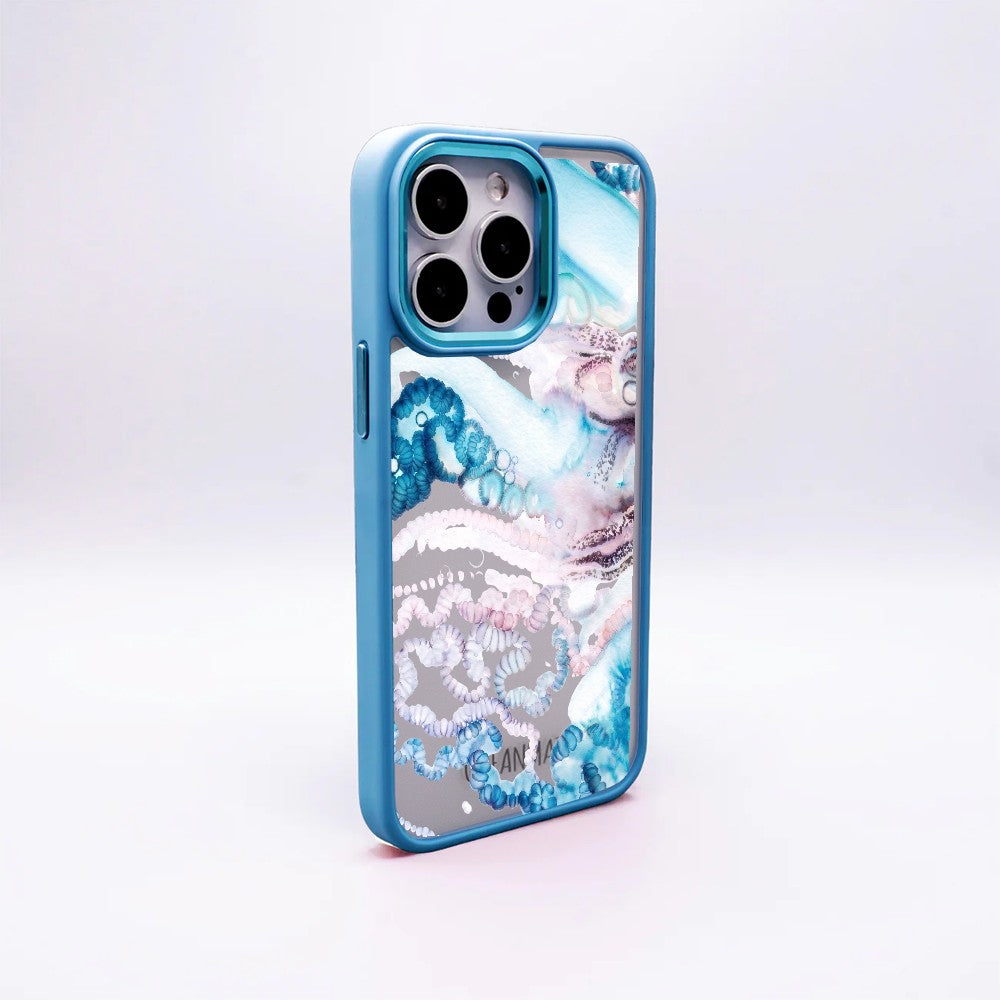 Samsung S24 Ultra Case - Jellyfish blue - "Men o' War" - sustainable