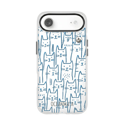 iPhone 17 Air Case - Cats blue - "meow" - sustainable
