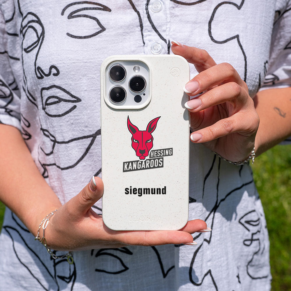 iPhone 13 mini Case - white - "Hessing Kangaroos" - sustainable