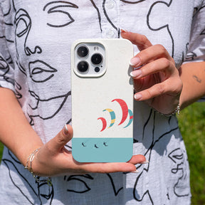 iPhone 16 Hülle - Kite weiß - "Kitesurf" - nachhaltig