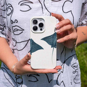 iPhone 16 pro Hülle - Ray weiß - "RayDance" - nachhaltig