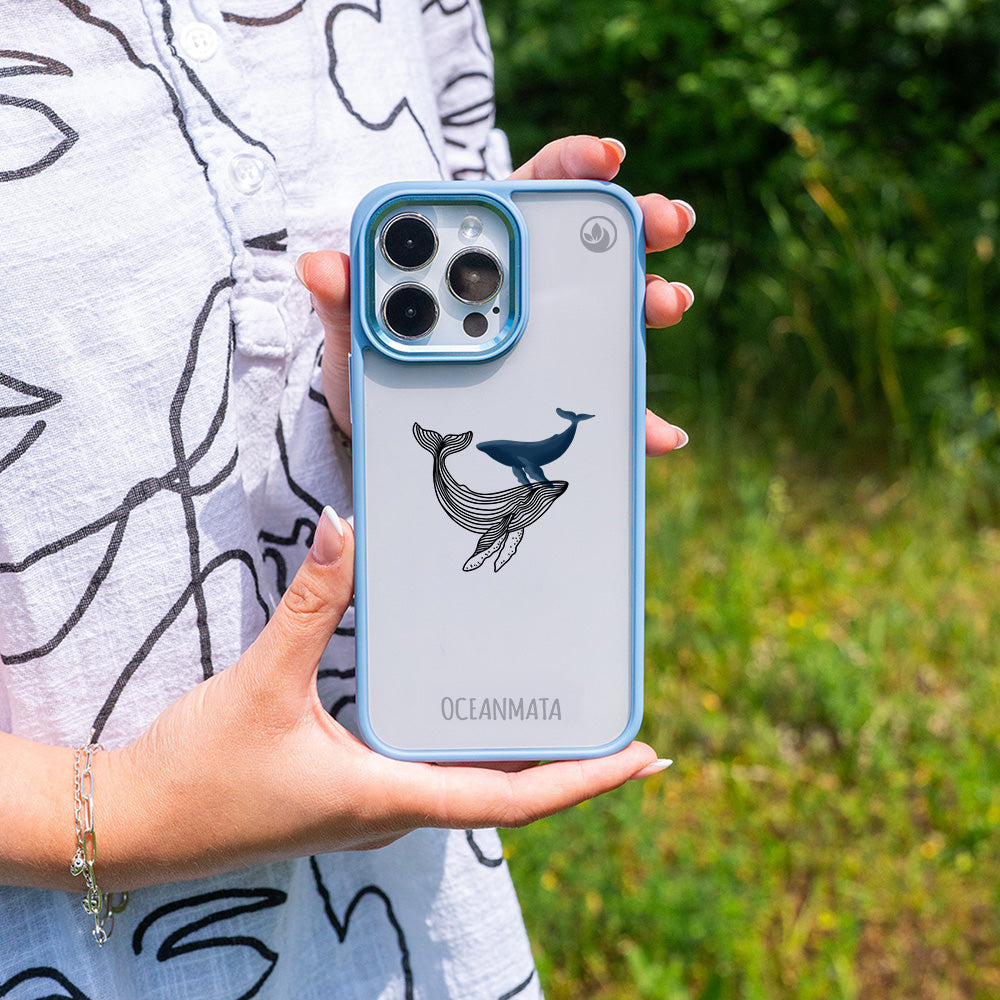 iPhone 16e Case - Whale Blue - "BlueWhale" - sustainable