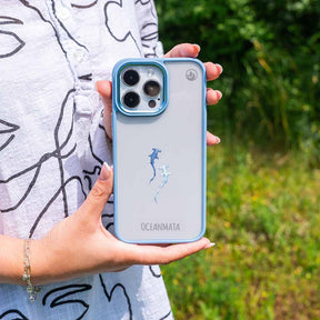iPhone 12 pro / iPhone 12 Hülle - hai blau - "Hammerhead" - nachhaltig
