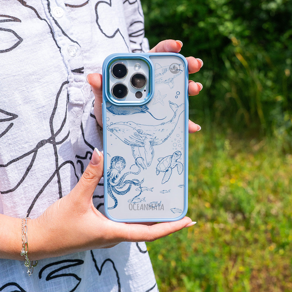 iPhone 13 pro max case - whale blue - "WhaleLife" sustainable