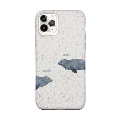iPhone 11 Pro Case - Seal White - "mooornin" - sustainable
