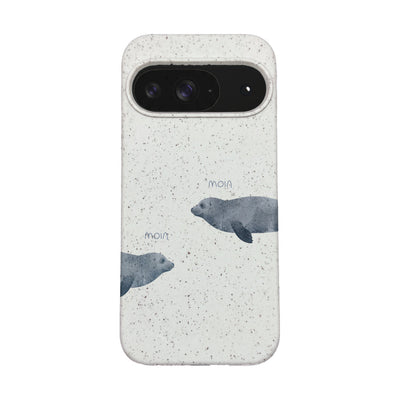 Google Pixel 9 / 9 Pro Case - Seal White - "mooornin" - sustainable
