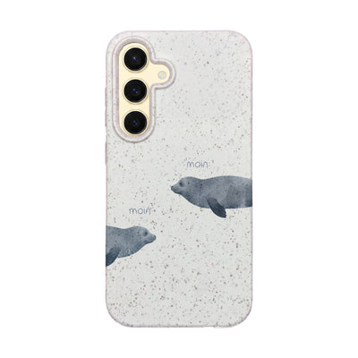 Samsung S24 Case - Seal White - "mooornin" - sustainable