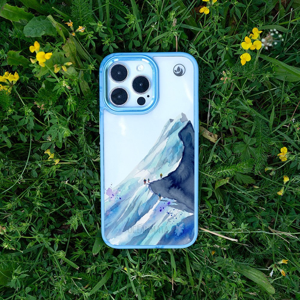 Nachhaltige Handyhülle iPhone 12 pro / iPhone 12 Mountainblue — Bonus
